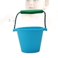 thumbnail image 4 of EeaseMX Cubo plegable portátil de silicona multifunción para agua, juguetes para niños para playa, baño y exteriores (azul, asa de color aleatorio), 4 of 7