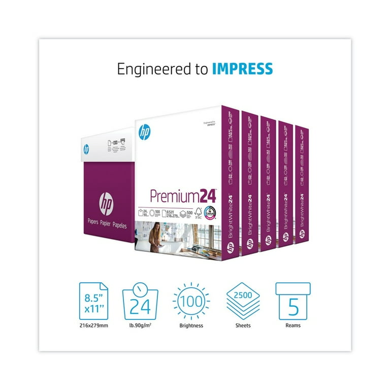 Premium24 Paper, 98 Bright, 24 lb Bond Weight, 8.5 x 11, Ultra White, 500/Ream Premium24 Paper, 98 Bright, 24 lb Bond Weight, 8.5 x 11, Ultra White, 500/Ream
