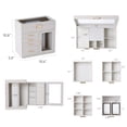 thumbnail image 6 of Casegrace 5-Tier Huge Jewelry Organizer with 4 Drawers, Clear Window Flip Lid Jewelry Box, Rotating Column Necklace Storage Case, Clear Open-door Standing Holder for Earrings, Rings, 6 of 8