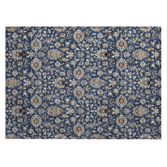 Dalyn Rugs Machine Washable Indoor/Outdoor Chantille ACN2192 Navy 1'8" x 2'6" Rug