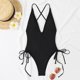 thumbnail image 5 of WILLBEST Traje de Baño Mujer Manga Larga Traje de Baño Europeo y Color Sólido Bikini Borde Conservador Traje de Baño Bikini Ajustado Para Mujer, 5 of 6