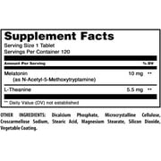 Amazing Nutrition Melatonin Plus L-Theanine, 120 Tablets
