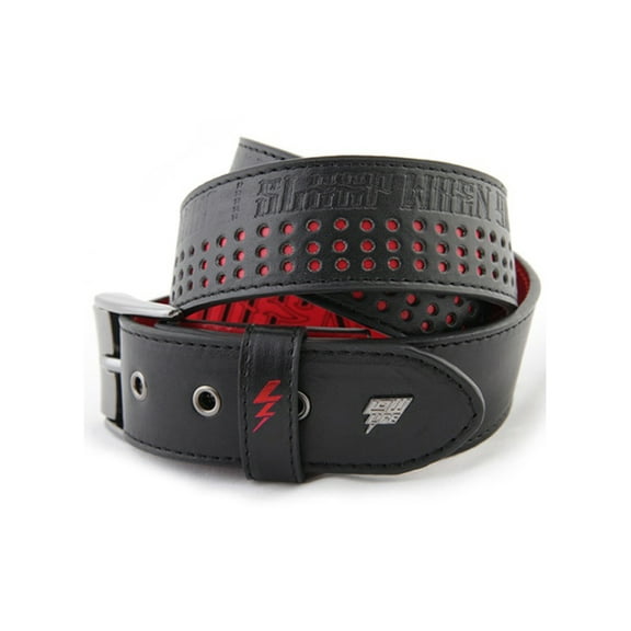 SWYD Perf Leather Belt [Black Red]