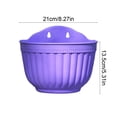thumbnail image 2 of Indoor Outdoor Wall Mounted Plant Pot with Drainage Holes, Durable Plastic Hanging Planter for Balcony, Terrace, Cafe, and Home Decor, 2 of 5