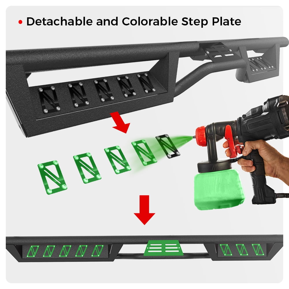 Running Boards For 2019-2025 Chevy Silverado/GMC Sierra 1500 2500 3500 Crew Cab Side Steps Nerf Bars