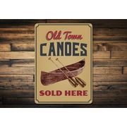 Old Town Canoes Novelty Decor, Metal Wall Sign - 10x14 Inches