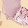thumbnail image 6 of CAUYDY 0-3Months Baby Girl Clothes Infant Newborn Girls Summer Outfits 6-9Months 12-18Months Baby Clothing Romper Shorts Set with Headband 3PCS Set (Sizes 3-6 Months,L4-Pink), 6 of 6
