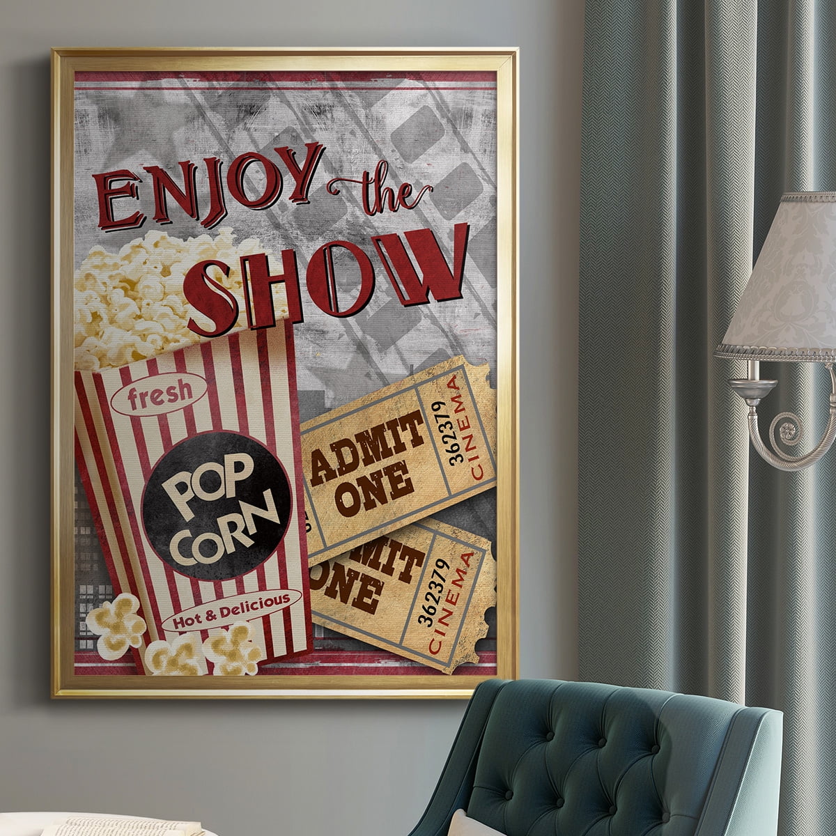 Movie Night I Premium Framed Print - Ready to Hang