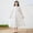White, variant on SGFCWSX Girls Tiered Maxi Dress Puff Short Sleeve Eyelet Embroidery Casual Sundress White Size 11 Years
