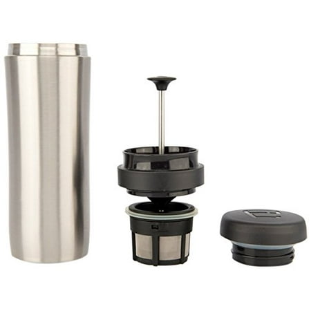 12 Ounce Coffee Press - Espro Stainless Steel 12 Ounce Travel Press with Coffee Filter, Brushed Stainless