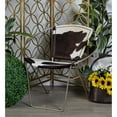 thumbnail image 3 of DecMode Leather Lounge Chair with Silver Frame, Black, Set of 2, 3 of 8