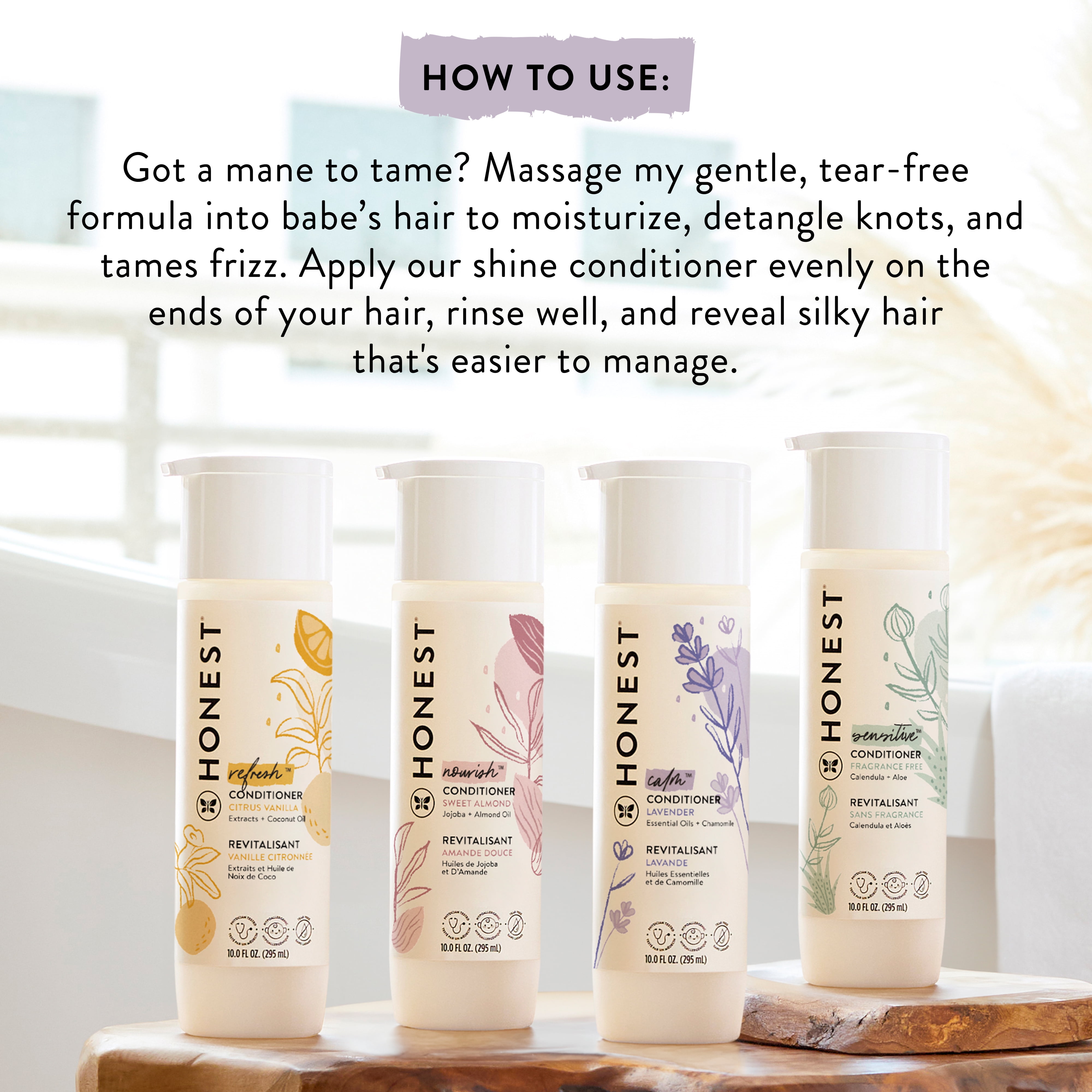 (2 pack) The Honest Company Conditioner Fragrance Free Sensitive 10 fl oz