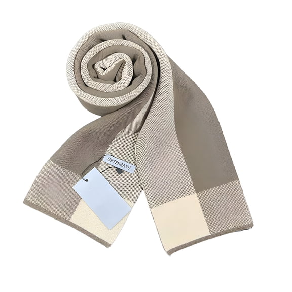 TELOLY Men Winter Warm Scarf Super Soft Non-Fading Wear Resistant Knitted Thick Windproof Fashion Neck Wrap Shawl