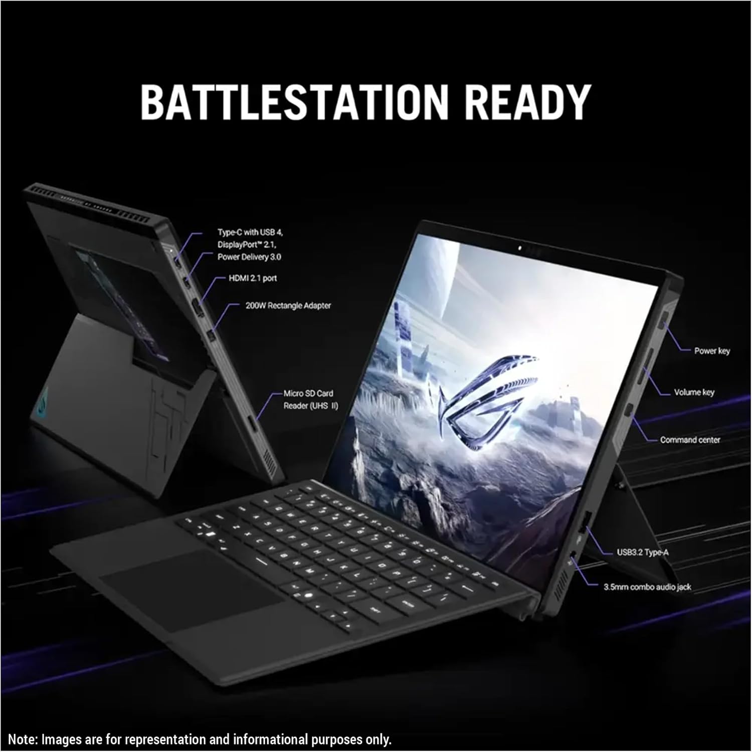 ASUS ROG Flow Z13 Gaming Laptop, AMD Ryzen AI MAX+ 395, 32 GB LPDDR5x RAM, 1 TB PCIe SSD, 13.4" 2.5K (2560x1600) 180Hz Touchscreen, AMD Radeon 8060S Graphics, 1-Zone RGB Keyboard, W11 Pro, Off Black