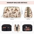 thumbnail image 2 of Eiffel Tower Vintage Makeup Bag, Large Capacity Travel Cosmetic Bag for Women Girls- Travel Toiletry Bag Leather Portable Waterproof Makeup Case Organizer with Handle, 2 of 4
