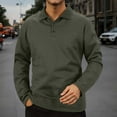 thumbnail image 2 of Krdevn Mens Shirts - Men's Trend Of Fall and Winter Tops Shirt Texture Texture Men's Sports Shirt,Mens Fall Shirts,Color:Army Green,Size:M, 2 of 5
