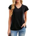 thumbnail image 2 of Cueply Womens Casual Tops Summer Short Sleeve V Neck T Shirts Loose Tunic Tops, 2 of 6