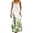 thumbnail image 2 of Women's Elegant Summer Maxi Dress Spaghetti Strap Sleeveless Geometric Triangle Print Loose Fit Flowy Long Dress Casual Beach Vacation Party Wedding Guest Apparel, 2 of 7