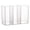 As shown, variant on 4 Packs Wall Mounted Cosmetic Organizer, No Drill Adhesive Storage Box, 9 Compartment Makeup Divider for Bathroom Countertop Vanity, Clear Plastic Makeup Organizer, Space Saving Cosmetic Storage