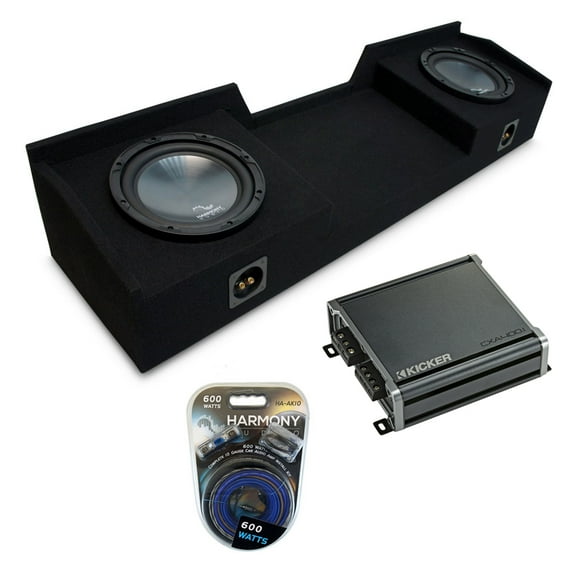 1999-2006 GMC Sierra Ext Cab Truck Harmony R104 Dual 10" Sub Box & CXA400.1 Amp