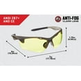thumbnail image 3 of Allen Company Shooting Safety Glasses, Yellow Lenses, Wrap Around Frame, ANSI Z87 Impact Resistant, Polycarbonate, 3 of 13
