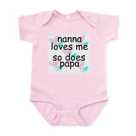 

CafePress - Nana Loves Me So Does Papa Infant Creeper - Baby Light Bodysuit