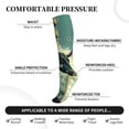 thumbnail image 3 of Lsque Bull Charging Through Waves Pattern Sport Compression Socks for Men & Women 15-20 mmHg Knee High Nurse Pregnant Running Medical and Travel Athletic, 3 of 6
