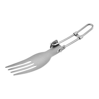 Maydahui Spoon and Fork Foldable Stainless Steel SUS 18/10（304）Salad Spork  Portable for Thermos Camping Outdoors(Pack of 2)