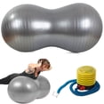thumbnail image 1 of Exercise Ball / Pilates Ball with Pump - Peanut Silver, 1 of 6