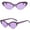 Purple Purple, variant on Vat Eye Vintage Style Half Frame Women's Sunglasses Black Cateye Retro Female Sunglasses Small Glasses