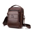 thumbnail image 2 of Cowhide Men's One-shoulder Diagonal Small Bag,Light Brown, 2 of 2