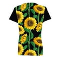 thumbnail image 5 of USSUMA Womens Plus Savings Tops and T-Shirts Cute Summer Tops for Women Sunflower Graphic T Shirts V Neck Graphic Floral Printed Tees Tops Casual Comfy Blouses Tops 2022 Beach, 5 of 5