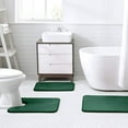 thumbnail image 6 of Walensee Memory Foam Bath Rug, 17"x24", Hunter Green, Non Slip Bathroom Mat, Machine Wash, 6 of 6