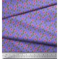 thumbnail image 2 of Soimoi Japan Crepe Satin Fabric Leaves & Floral Clip Art Print Sewing Fabric Yard 42 Inch Wide, 2 of 3