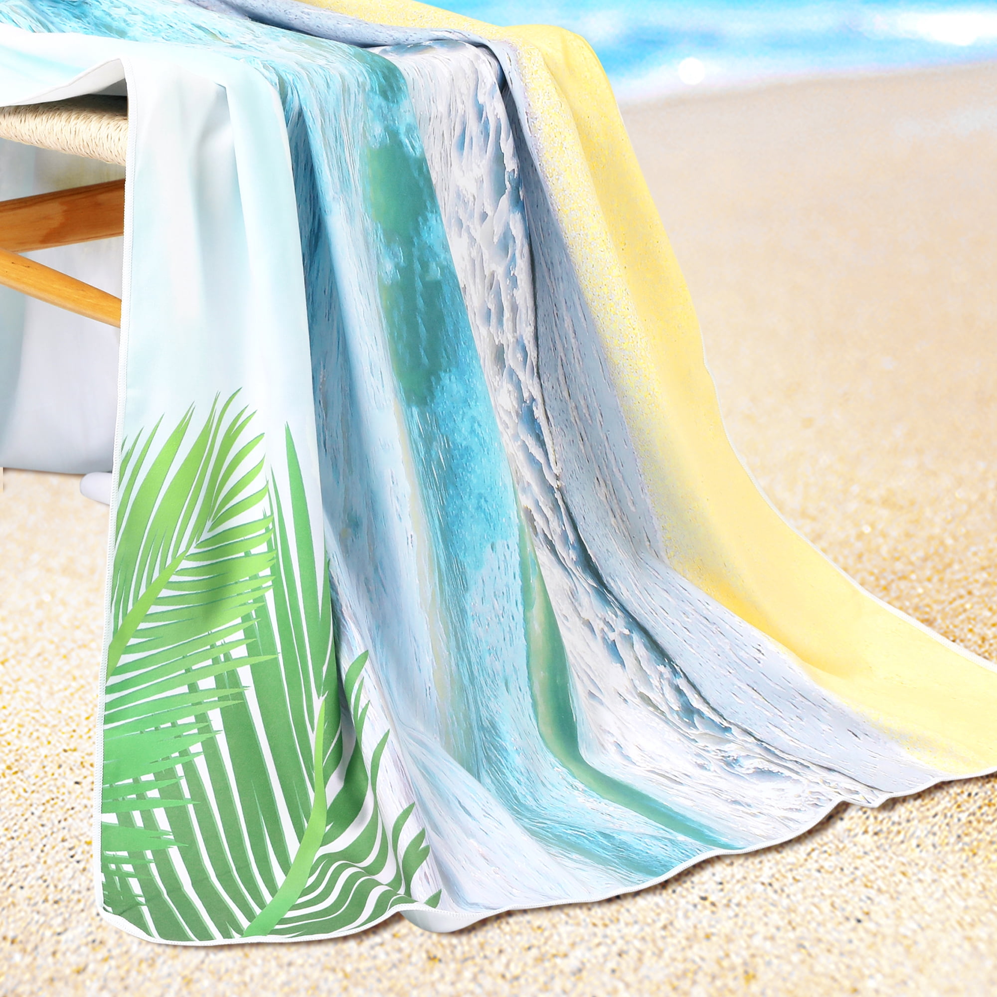 Unique Bargains Cotton Wash Cloths for Face Striped Face Cloths Highly Absorbent Towels Lake Blue