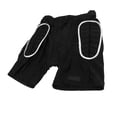 thumbnail image 4 of Pantalones cortos con protección para la cadera para esquiar, pantalones cortos con protección para la cadera para esquiar y snowboard, color negro plateado, rendimiento de primer nivel, 4 of 8