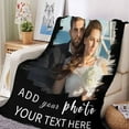 thumbnail image 4 of Dad Gifts Blanket Custom Blanket with Photos Text Personalized Best Dad Ever Pictures Collage Throw Blanket Customized Father's Day Birthday Gifts for Dad Father Papa, 4 of 6