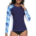 thumbnail image 1 of Charmo Womens Long Sleeve Rash Guards Sun Protection UPF 50+ Swimsuit Tops Hiking Runing Swim Shirts, 1 of 9