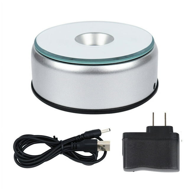 Base de Lumière LED Améliorée Noire avec Rotation à 90 Degrés - Illumination Silencieuse, Colorée et Blanche pour Gravure sur Cristal, Support d'Affichage Idéal pour Artisanat et Cadeau Attentionné pour Voyage, Fêtes et Spécial