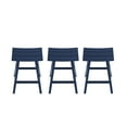 thumbnail image 5 of WestinTrends Malibu HDPE Outdoor Patio 29" Bar Stool Saddle Seat (Set of 3), Navy Blue, 5 of 11