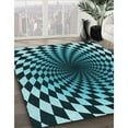 thumbnail image 3 of Ahgly Company Machine Washable Indoor Round Transitional Deep Teal Green Area Rugs, 8' Round, 3 of 7