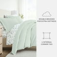 thumbnail image 3 of Noble Linens 8 Piece Solid Duvet Bundle in Mint, Full, 3 of 5