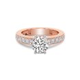 thumbnail image 4 of IGI Certified 3 Carat Round Shape Lab Grown Diamond Engagement Ring | 14K Rose Gold | Regalia Milgrain Diamond Ring | FG-VS Quality Friendly Diamonds, 4 of 7