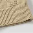 thumbnail image 5 of Rohuuque Men's Crewneck Pullover Sweater Mockneck Vintage Solid Color Elastic Pullover Fleecing Texture Trendy Sweater Coat Khaki A, 5 of 7