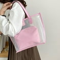 thumbnail image 7 of Large capacity pvc hand-carried One Shoulder bag Fashion transparent casual Going out bucket bag, 7 of 7