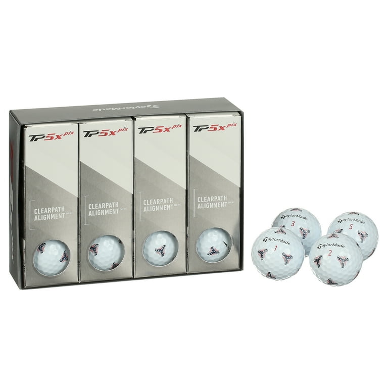 Free Shipping! TaylorMade TP5x Pix 2.0 USA Golf Balls, Dozen