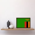 thumbnail image 2 of Zambia National Flag Patriotic Vexillology World Flags Country Region Poster Artwork Framed Wall Art Print A4, 2 of 4