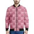 thumbnail image 3 of Nueva chaqueta con cremallera y estampado gráfico de animales divertidos de moda 2024, chaquetas de bombardero con cuello alto y estampado 3D de cerdo kawaii, blusas de calle de gran tamaño, 3 of 4