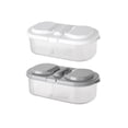 thumbnail image 4 of Yiran White 2-Compartment Airtight Food Storage Box with Locking Lids, 4 of 9