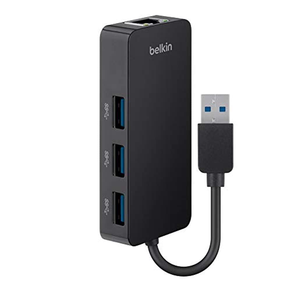 Belkin USB-IF Certified USB 3.0 3-Port Hub with Gigabit Ethernet Adapter - image 2 of 7